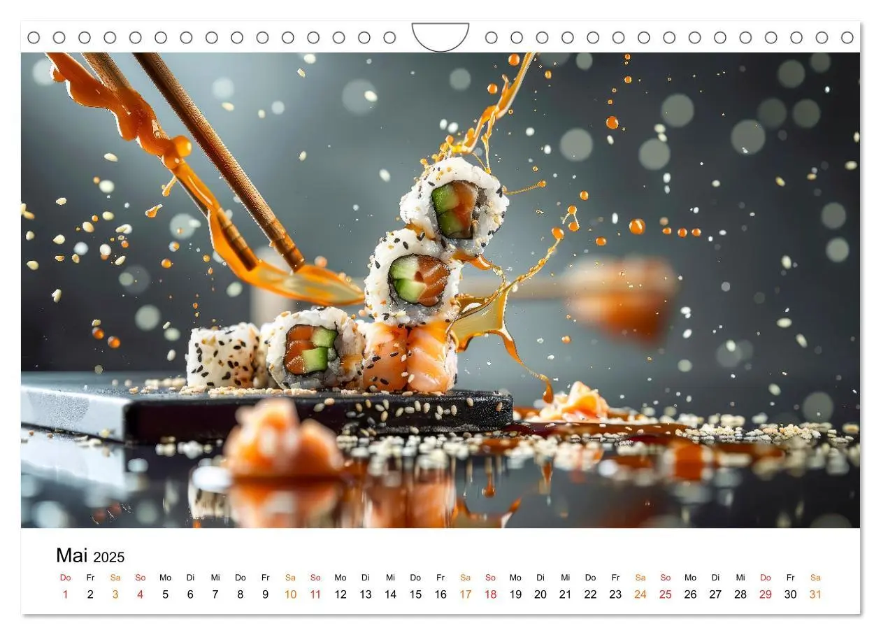 Bild: 9783457129296 | Sushi für Gourmets (Wandkalender 2025 DIN A4 quer), CALVENDO...