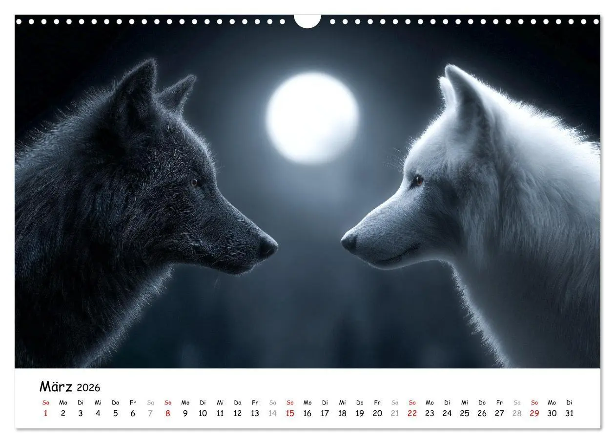 Bild: 9783516699296 | Wölfe im Mondlicht - Ruf der Wildnis (Wandkalender 2026 DIN A3...