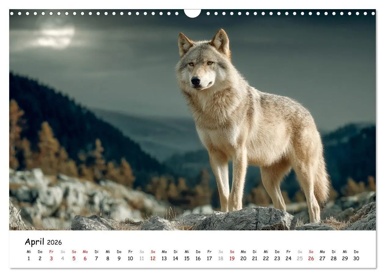 Bild: 9783516699296 | Wölfe im Mondlicht - Ruf der Wildnis (Wandkalender 2026 DIN A3...