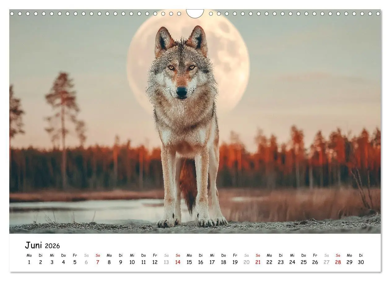 Bild: 9783516699296 | Wölfe im Mondlicht - Ruf der Wildnis (Wandkalender 2026 DIN A3...