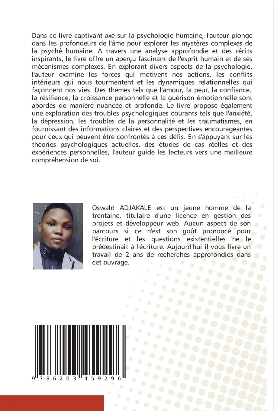 Rückseite: 9786203459296 | Les Profondeurs de l'Âme | Explorations de la Psyché Humaine | Buch