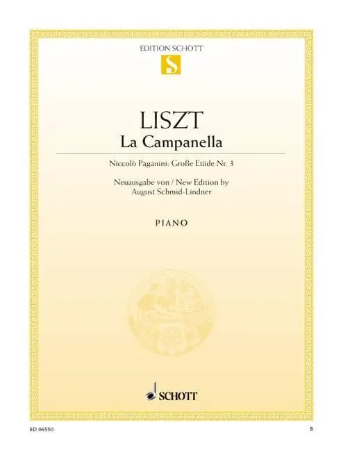 Cover: 9790001089296 | La Campanella | Niccolò Paganini: Große Etüde Nr. 3. Klavier. | Liszt