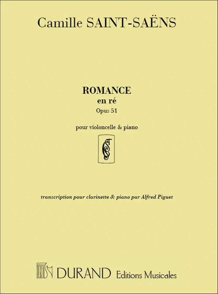 Cover: 9790044039296 | Romance Op 51 Clarinette-Piano (Piguet) | Camille Saint-Saens