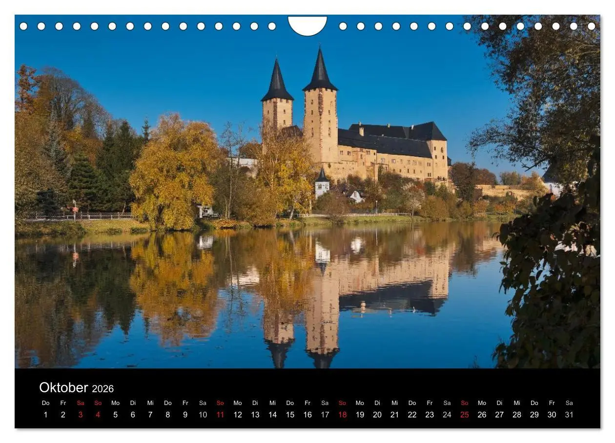 Bild: 9783516209396 | Sächsische Burgen und Schlösser (Wandkalender 2026 DIN A4 quer),...