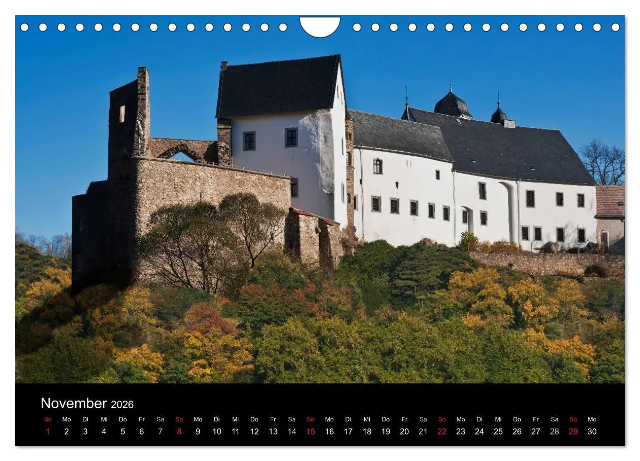 Bild: 9783516209396 | Sächsische Burgen und Schlösser (Wandkalender 2026 DIN A4 quer),...