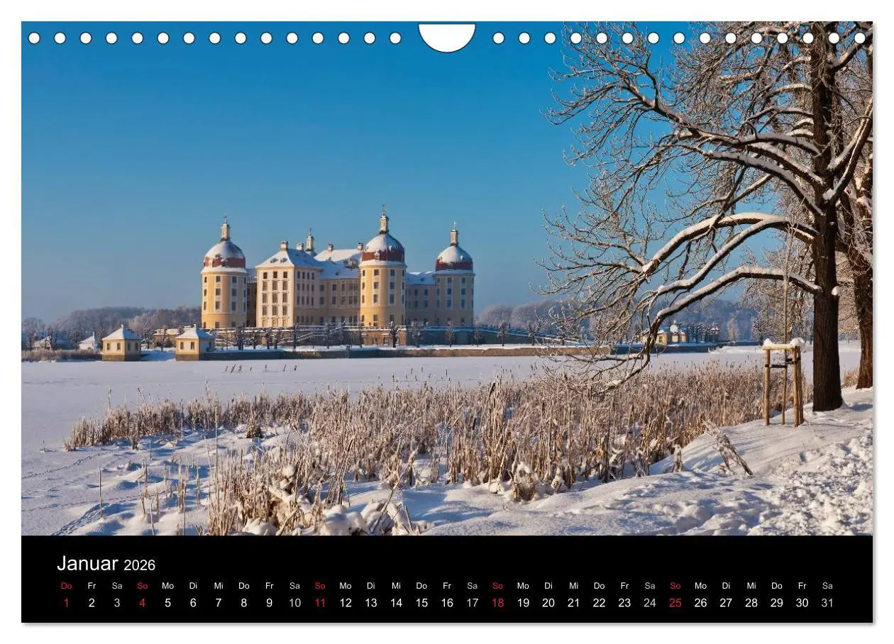 Bild: 9783516209396 | Sächsische Burgen und Schlösser (Wandkalender 2026 DIN A4 quer),...