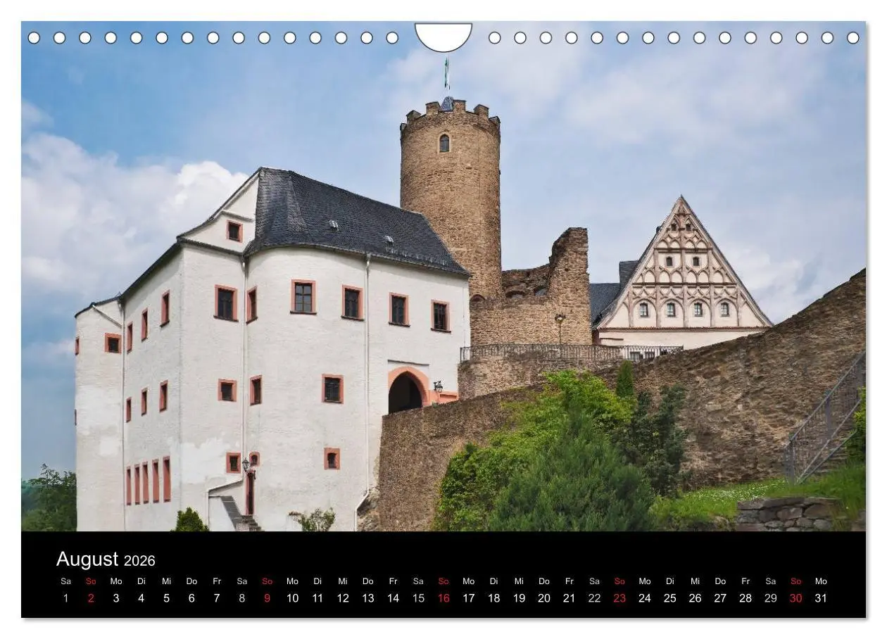 Bild: 9783516209396 | Sächsische Burgen und Schlösser (Wandkalender 2026 DIN A4 quer),...