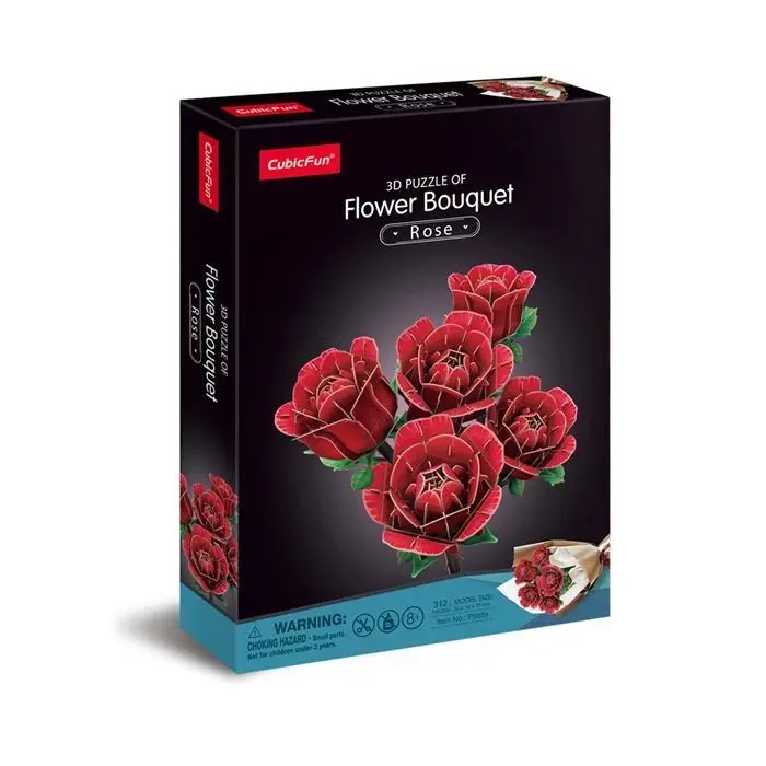 Cover: 7640409429496 | CUBICFUN - 3D Puzzle Blumenstrauss Rose 312 Teile | Spiel | 660865