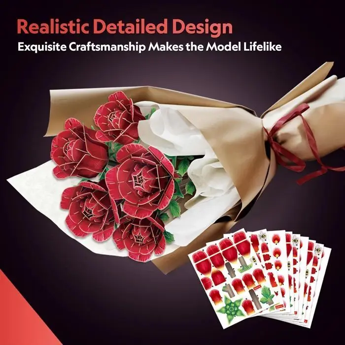 Bild: 7640409429496 | CUBICFUN - 3D Puzzle Blumenstrauss Rose 312 Teile | Spiel | 660865