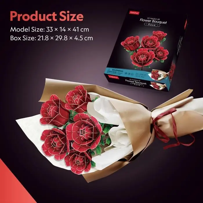 Bild: 7640409429496 | CUBICFUN - 3D Puzzle Blumenstrauss Rose 312 Teile | Spiel | 660865