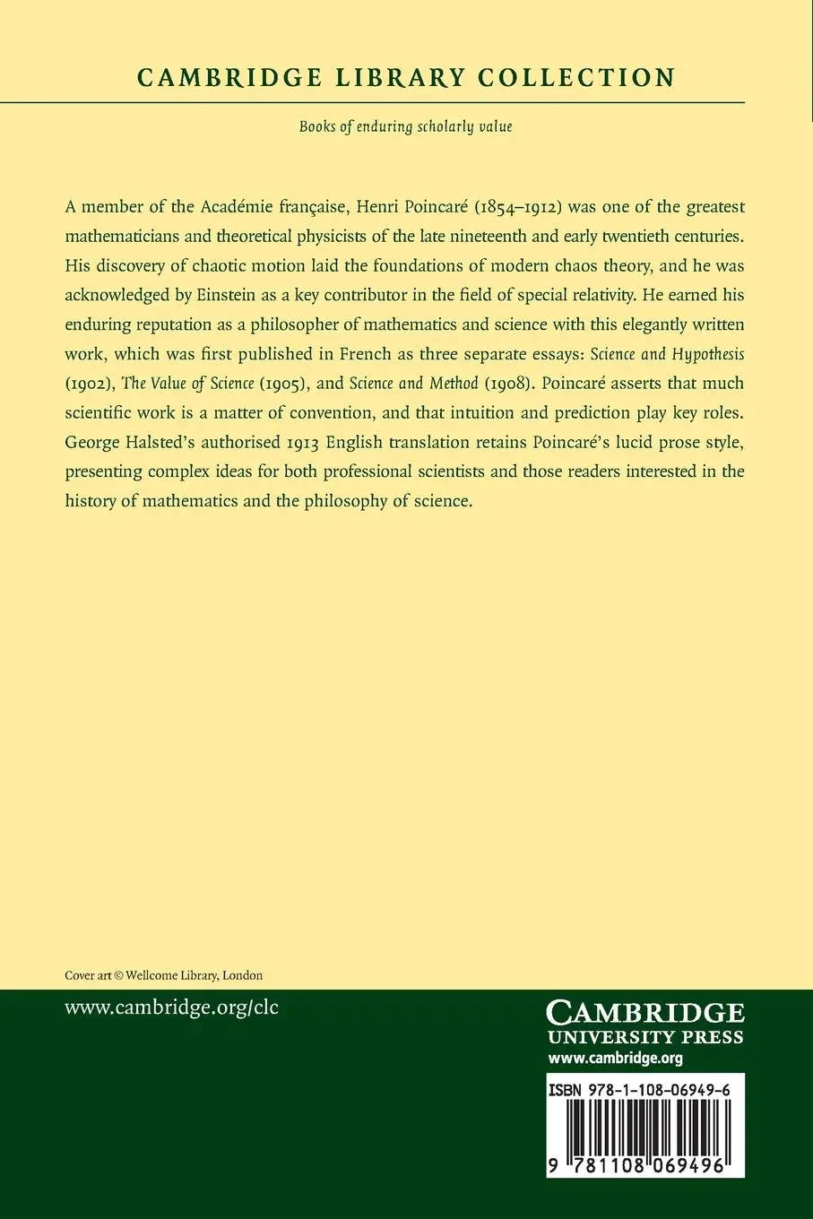 Rückseite: 9781108069496 | The Foundations of Science | Henri Poincaré (u. a.) | Taschenbuch