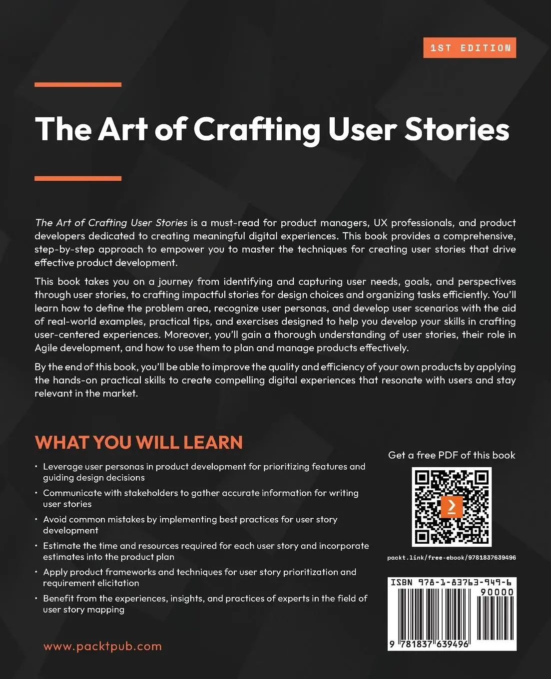 Rückseite: 9781837639496 | The Art of Crafting User Stories | Christopher Lee | Taschenbuch