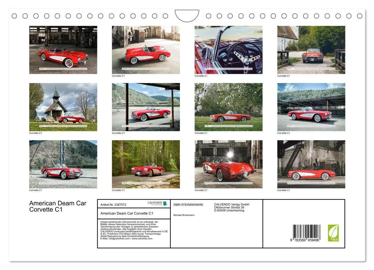 Bild: 9783569459496 | American Deam Car Corvette C1 (Wandkalender 2027 DIN A4 quer),...