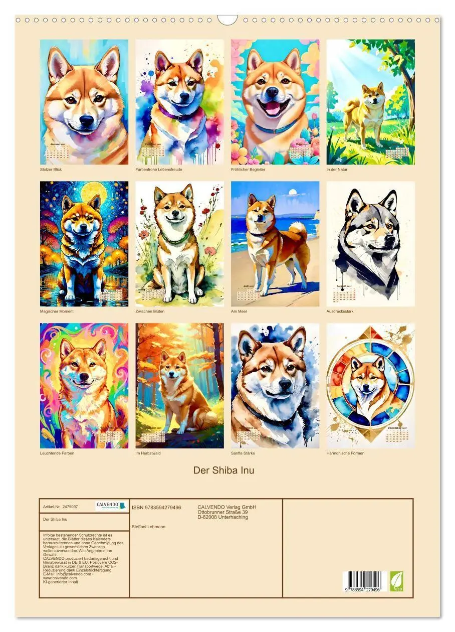 Bild: 9783594279496 | Der Shiba Inu (Wandkalender 2027 DIN A2 hoch), CALVENDO Monatskalender