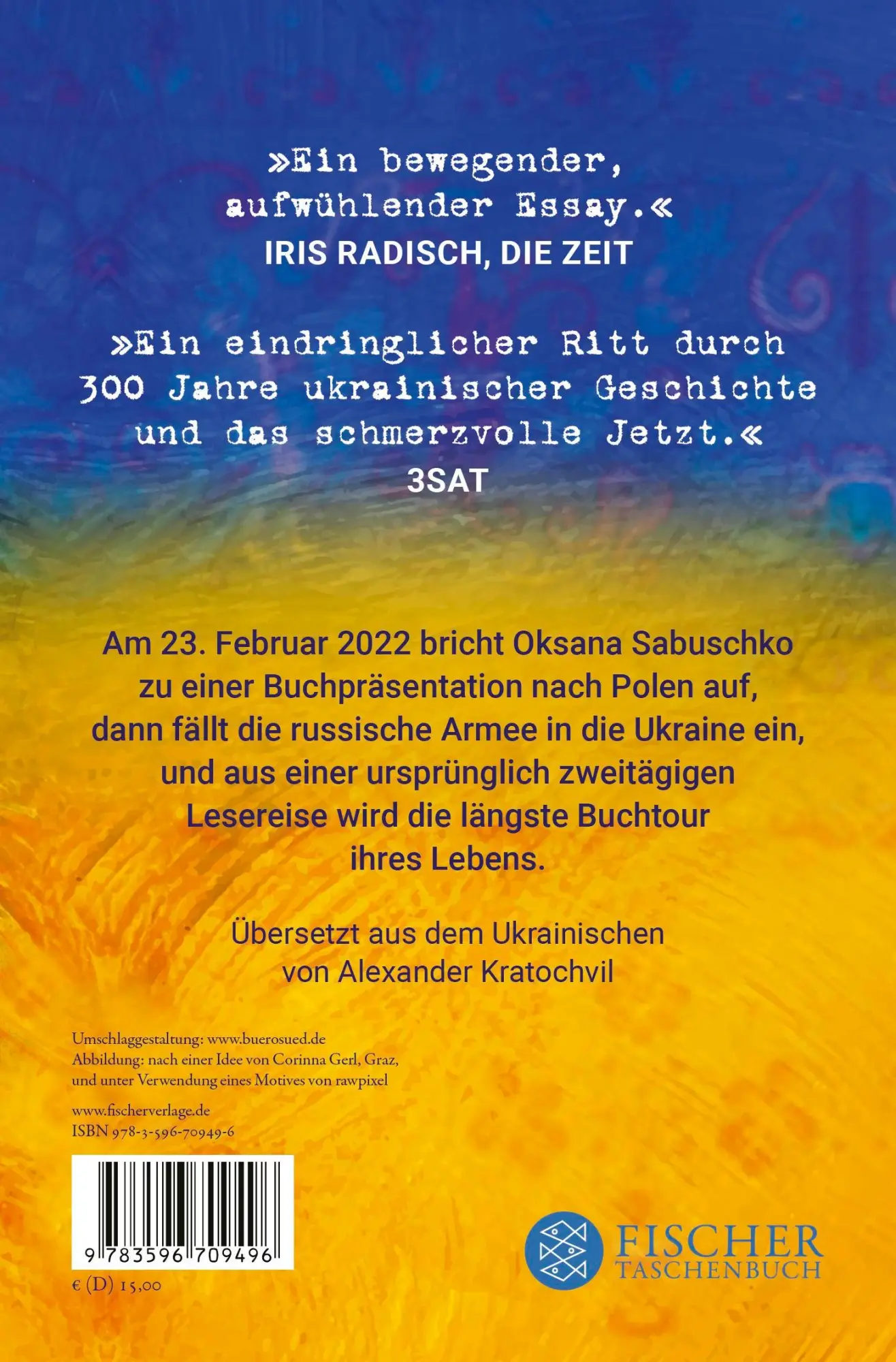 Rückseite: 9783596709496 | Die längste Buchtour | Essay | Oksana Sabuschko | Taschenbuch | 224 S.