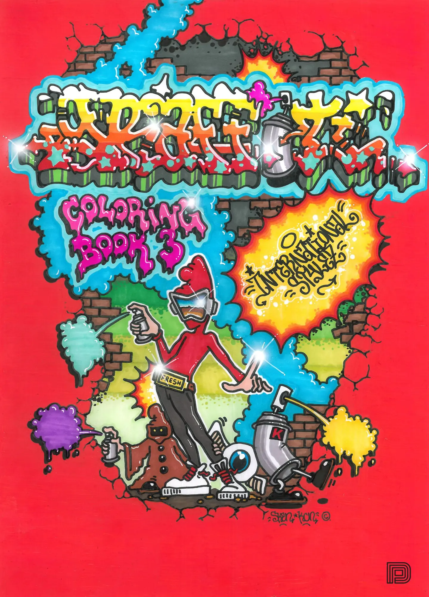 Cover: 9789185639496 | Graffiti Coloring Book 3: International Styles | Bjorn Almqvist | Buch