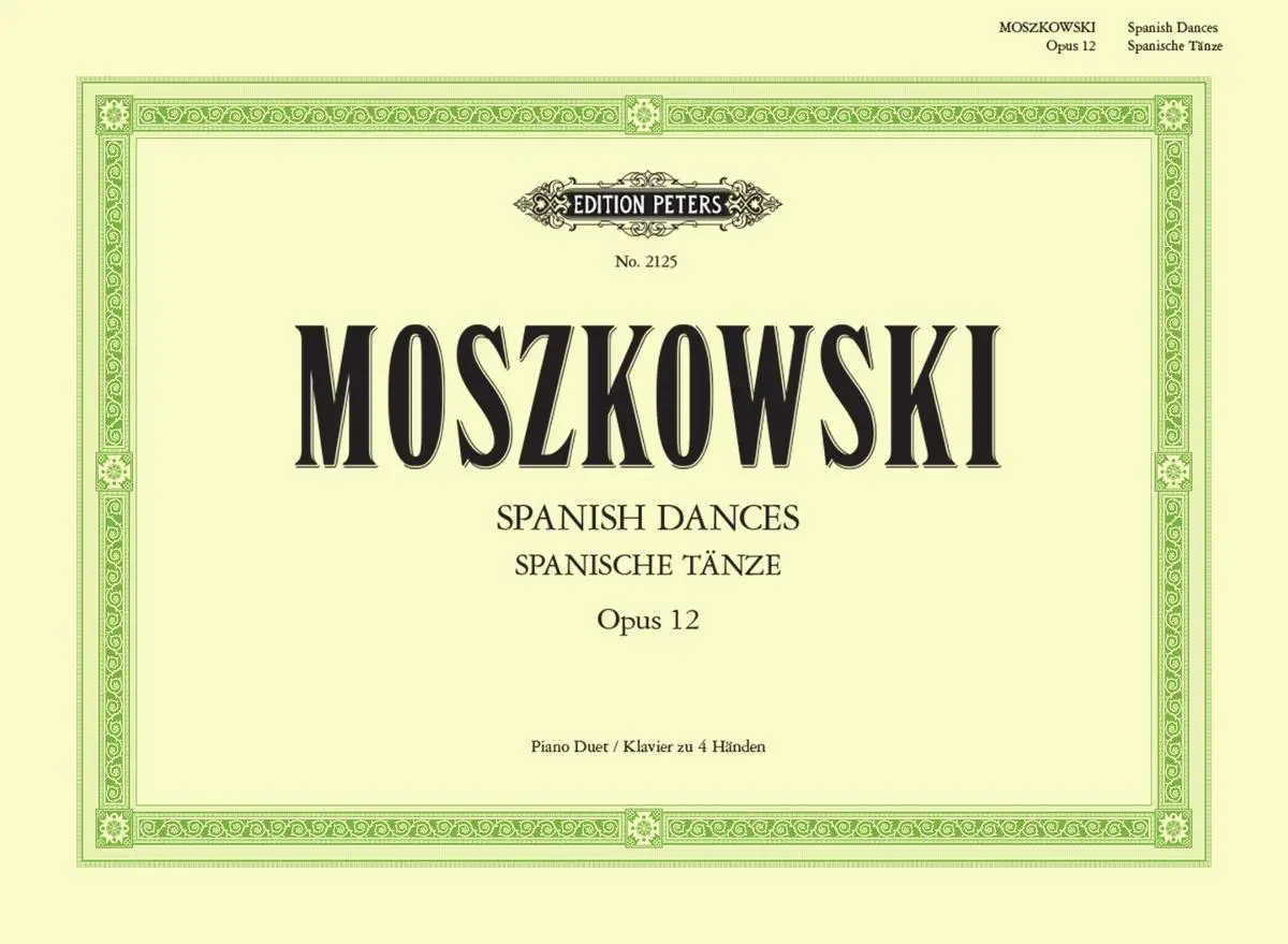 Cover: 9790014009496 | Spanish Dances Op. 12 for Piano Duet | Moritz Moszkowski | Broschüre