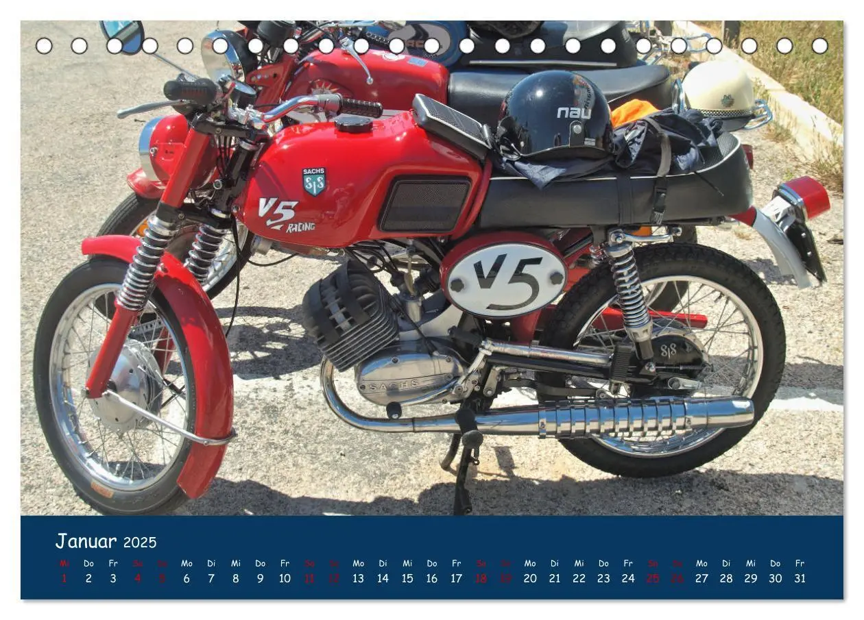 Bild: 9783435009596 | Vintage Mopeds (Tischkalender 2025 DIN A5 quer), CALVENDO...