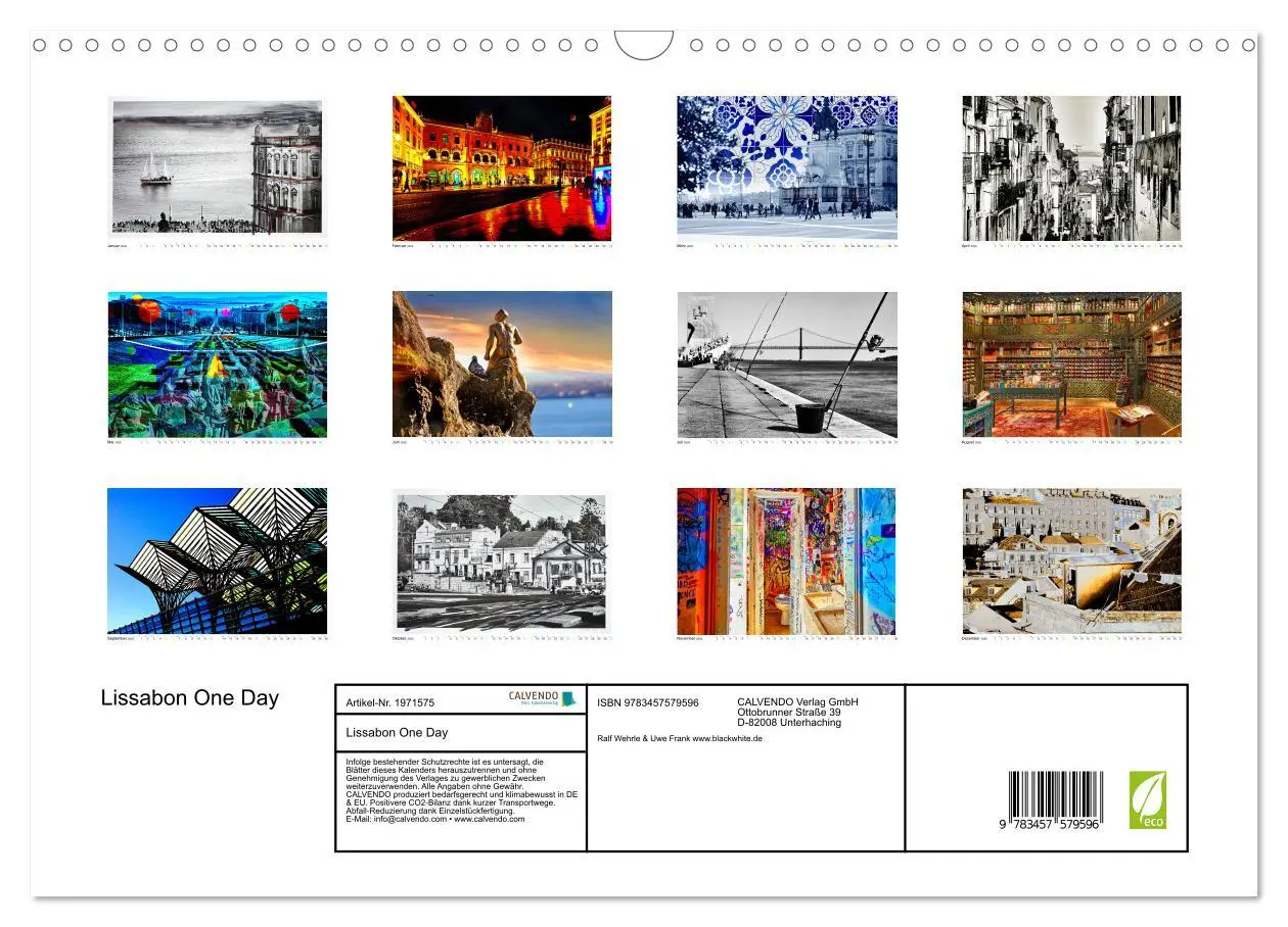 Bild: 9783457579596 | Lissabon One Day (Wandkalender 2026 DIN A3 quer), CALVENDO...