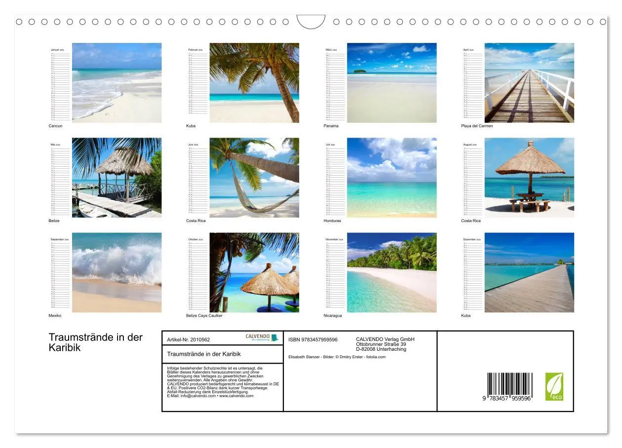 Bild: 9783457959596 | Traumstrände in der Karibik (Wandkalender 2026 DIN A3 quer),...