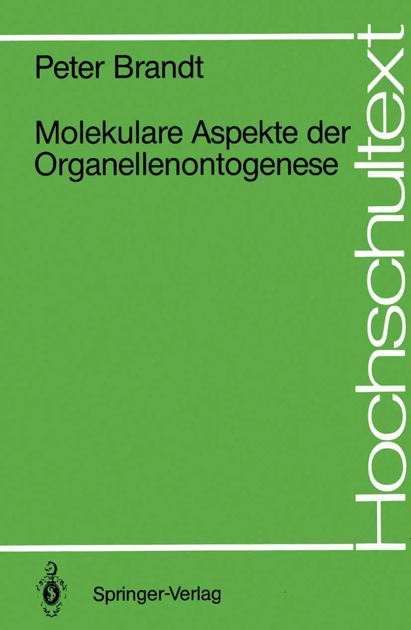 Cover: 9783540189596 | Molekulare Aspekte der Organellenontogenese | Peter Brandt | Buch