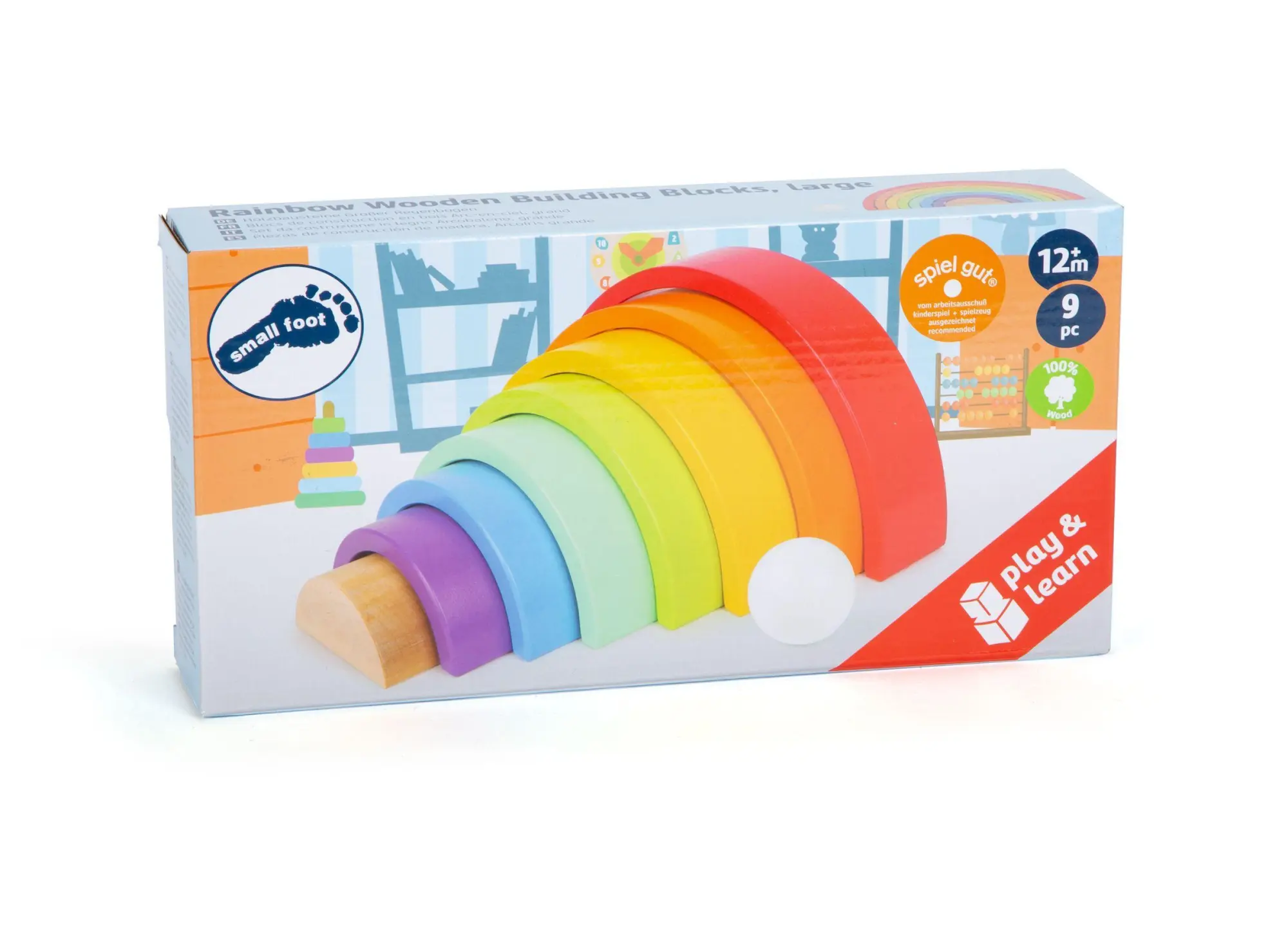 Cover: 4020972069696 | Holzbausteine Großer Regenbogen | small foot | Spiel | 6969 | Deutsch