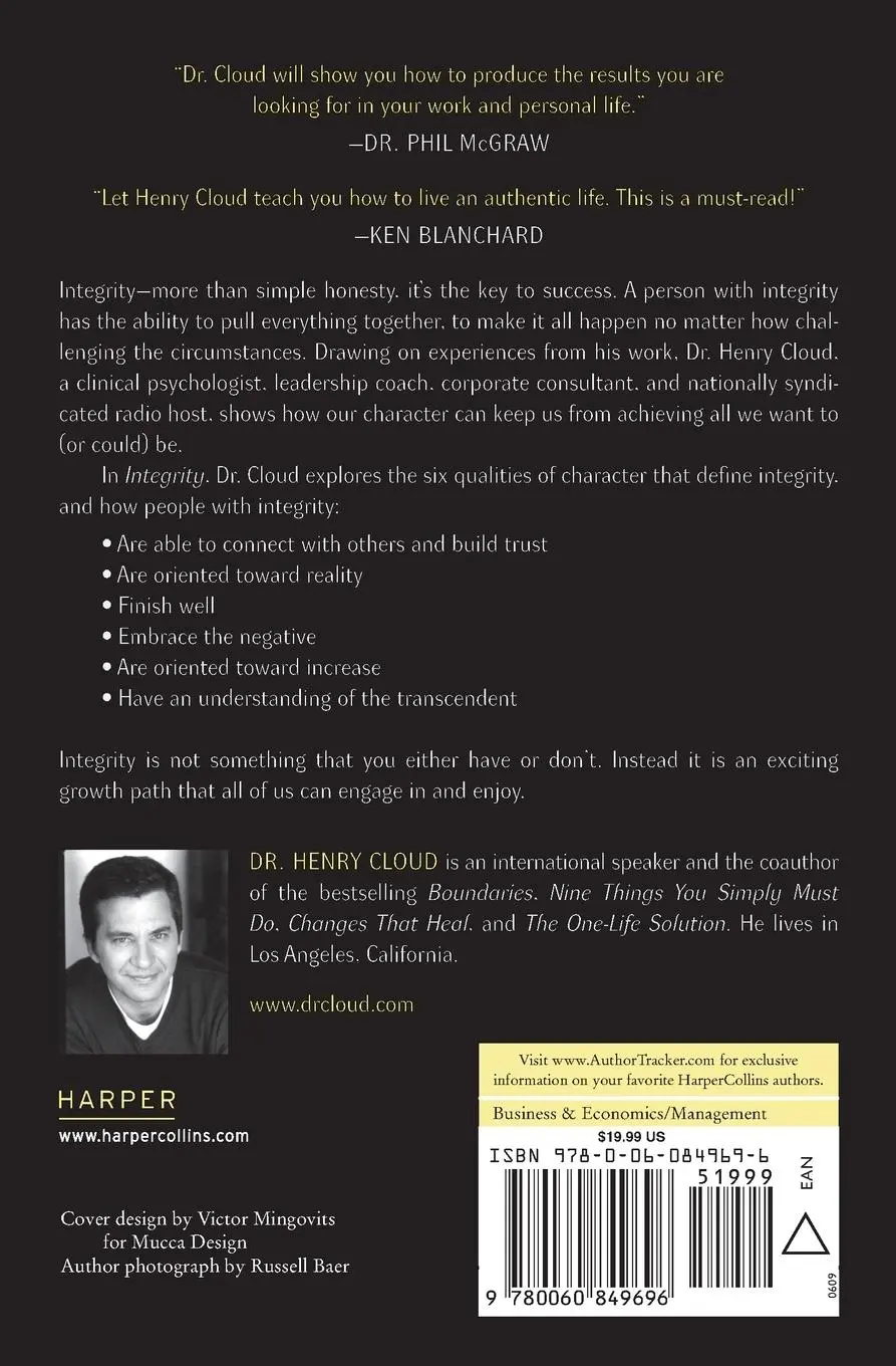 Rückseite: 9780060849696 | Integrity | The Courage to Meet the Demands of Reality | Henry Cloud