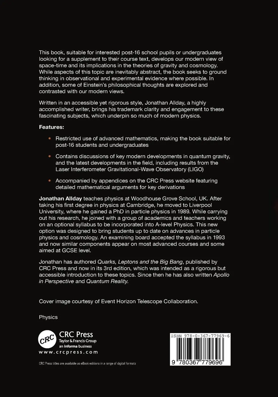 Rückseite: 9780367779696 | Space-time | An Introduction to Einstein's Theory of Gravity | Allday