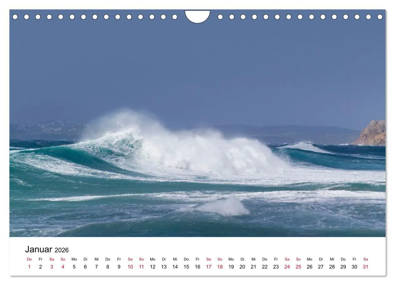 Bild: 9783457329696 | Naturschauspiel Wellen (Wandkalender 2026 DIN A4 quer), CALVENDO...