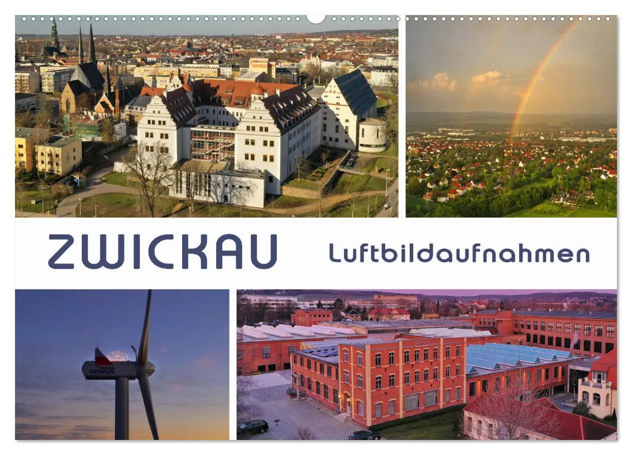 Cover: 9783457569696 | Zwickau - Luftaufnahmen (Wandkalender 2026 DIN A2 quer), CALVENDO...