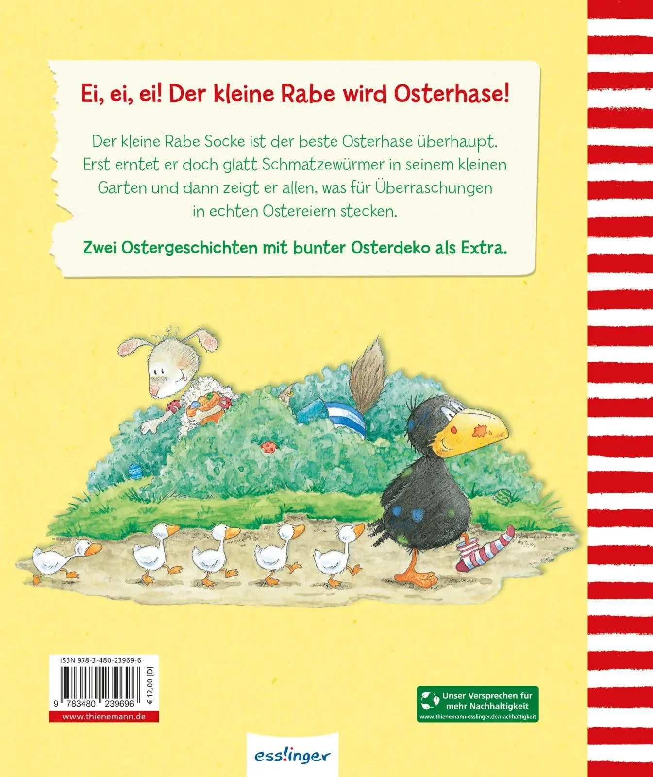 Rückseite: 9783480239696 | Der kleine Rabe Socke: Alles Ostern! | Nele Moost | Buch | 32 S.