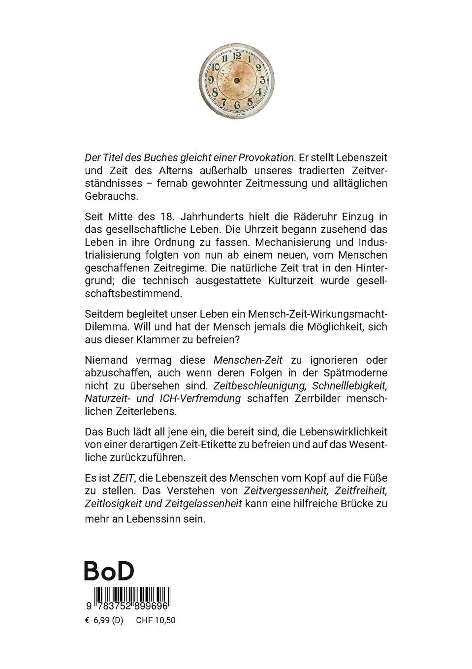 Rückseite: 9783752899696 | Altern kennt keine Zeit | Hans-Jürgen Stöhr | Taschenbuch | Paperback