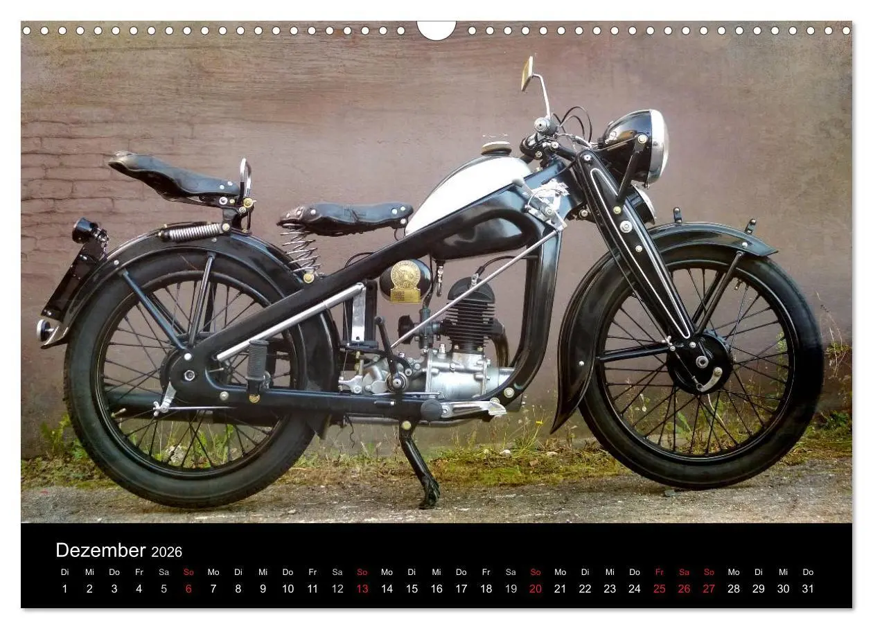 Bild: 9783516199796 | Motorrad Oldtimer (Wandkalender 2026 DIN A3 quer), CALVENDO...