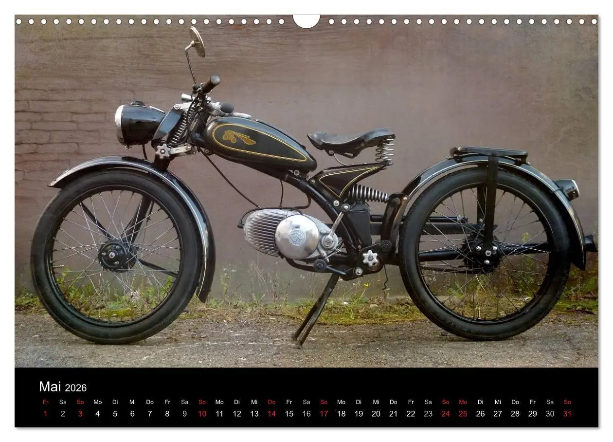 Bild: 9783516199796 | Motorrad Oldtimer (Wandkalender 2026 DIN A3 quer), CALVENDO...