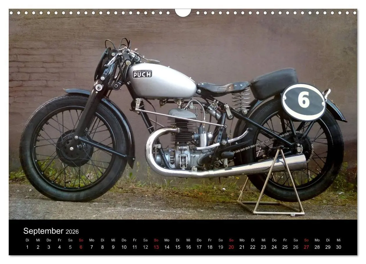 Bild: 9783516199796 | Motorrad Oldtimer (Wandkalender 2026 DIN A3 quer), CALVENDO...