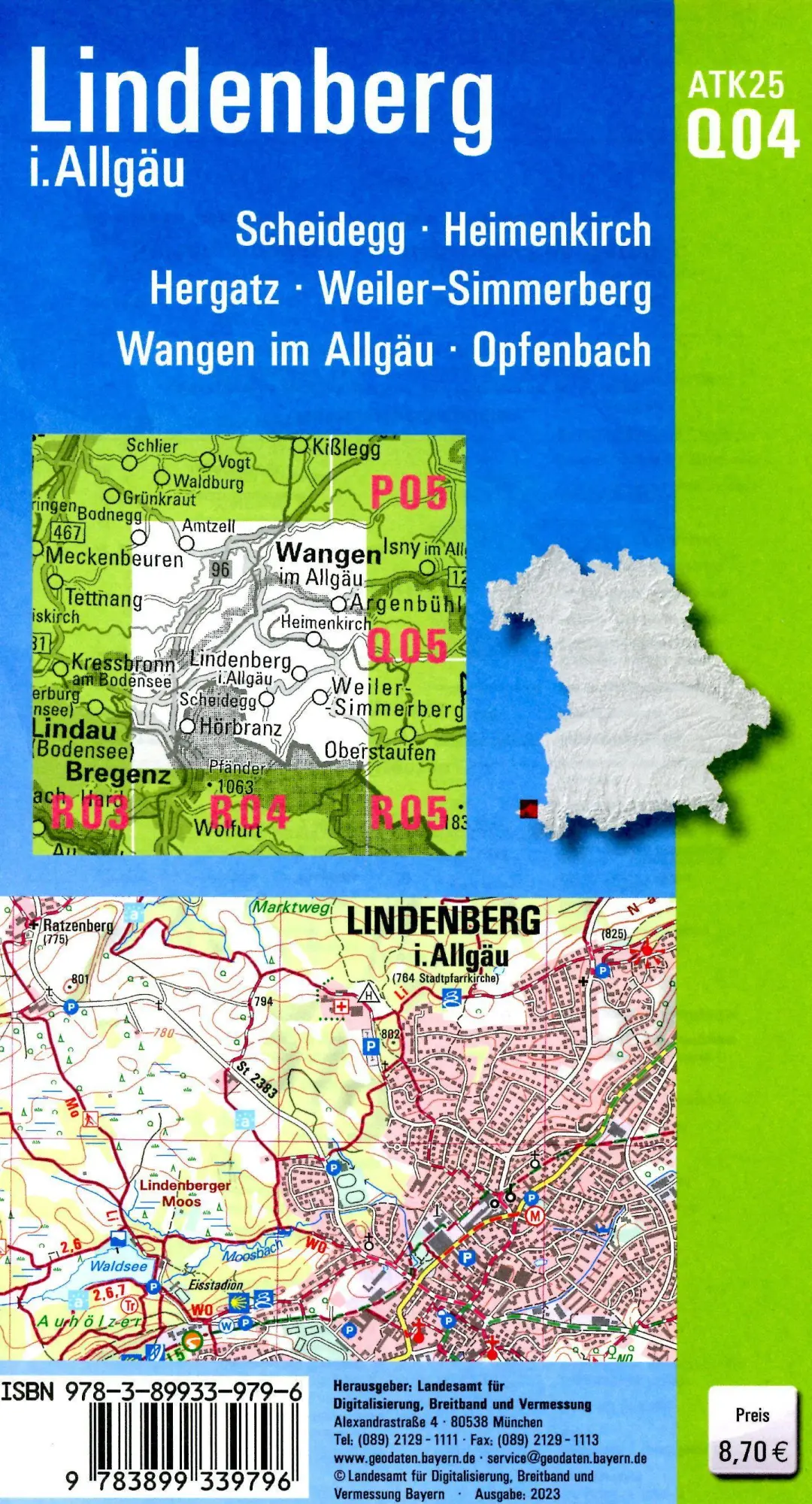 Bild: 9783899339796 | ATK25-Q04 Lindenberg i.Allgäu (Amtliche Topographische Karte 1:25000)
