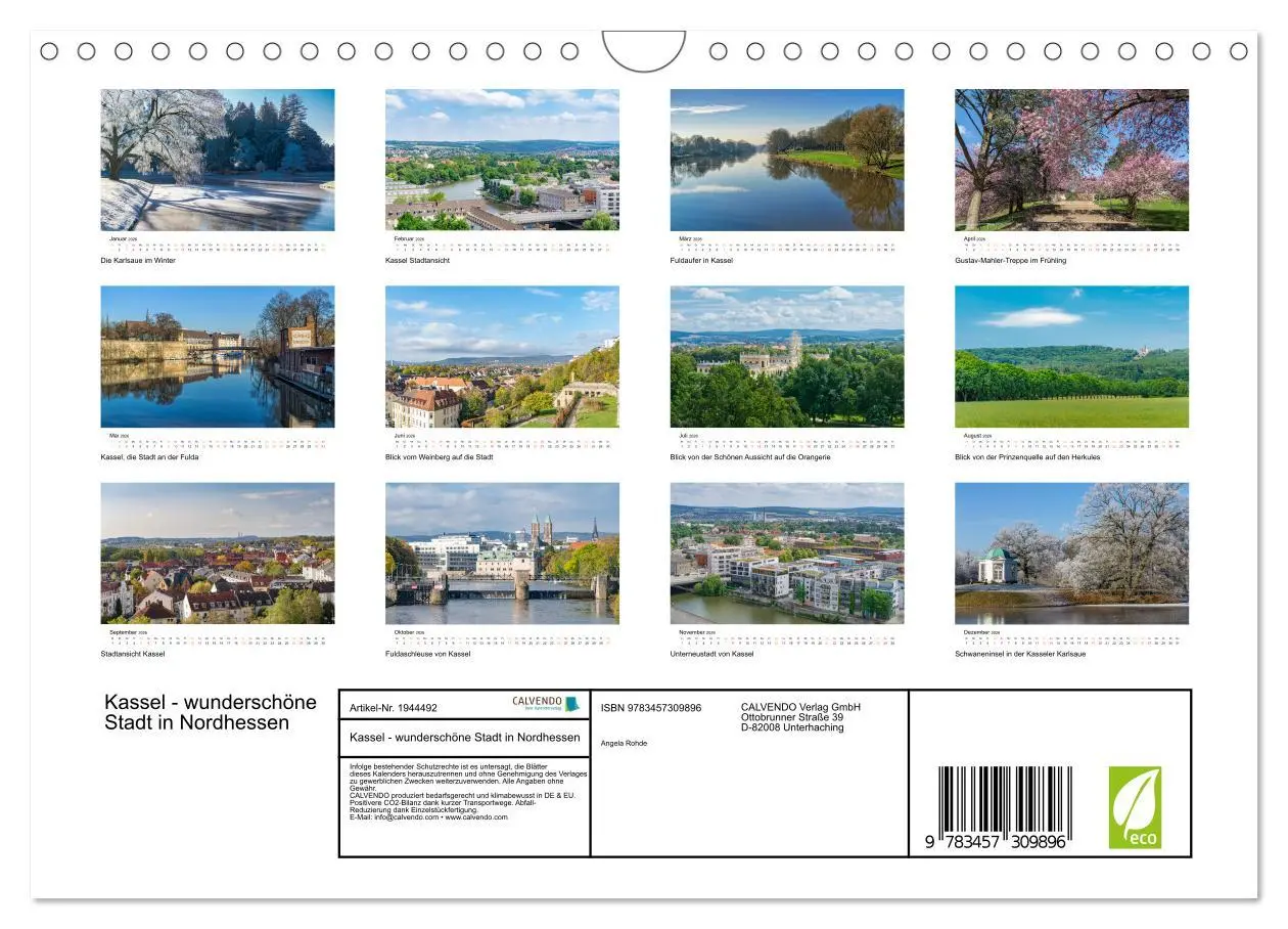 Bild: 9783457309896 | Kassel - wunderschöne Stadt in Nordhessen (Wandkalender 2026 DIN A4...