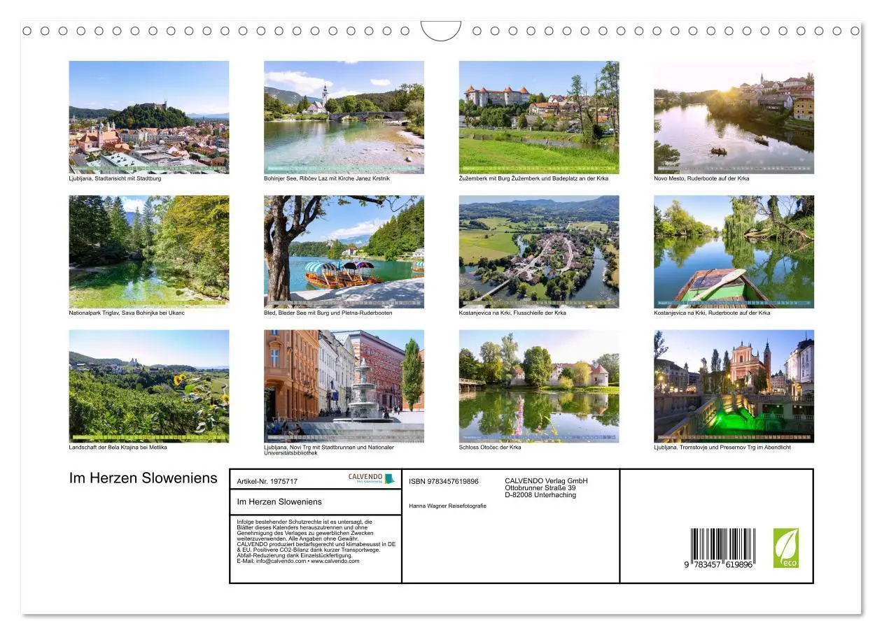 Bild: 9783457619896 | Im Herzen Sloweniens (Wandkalender 2026 DIN A3 quer), CALVENDO...