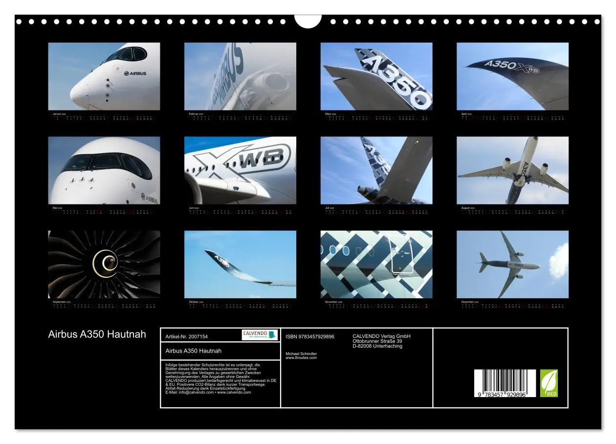 Bild: 9783457929896 | Airbus A350 Hautnah (Wandkalender 2026 DIN A3 quer), CALVENDO...