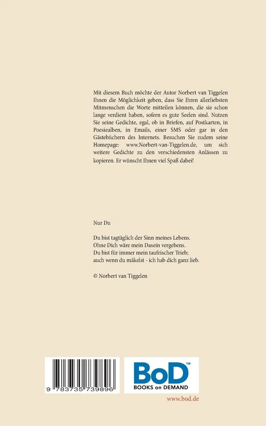 Rückseite: 9783735739896 | Streicheleinheiten | ... was ich Dir immer mal sagen wollte! | Buch