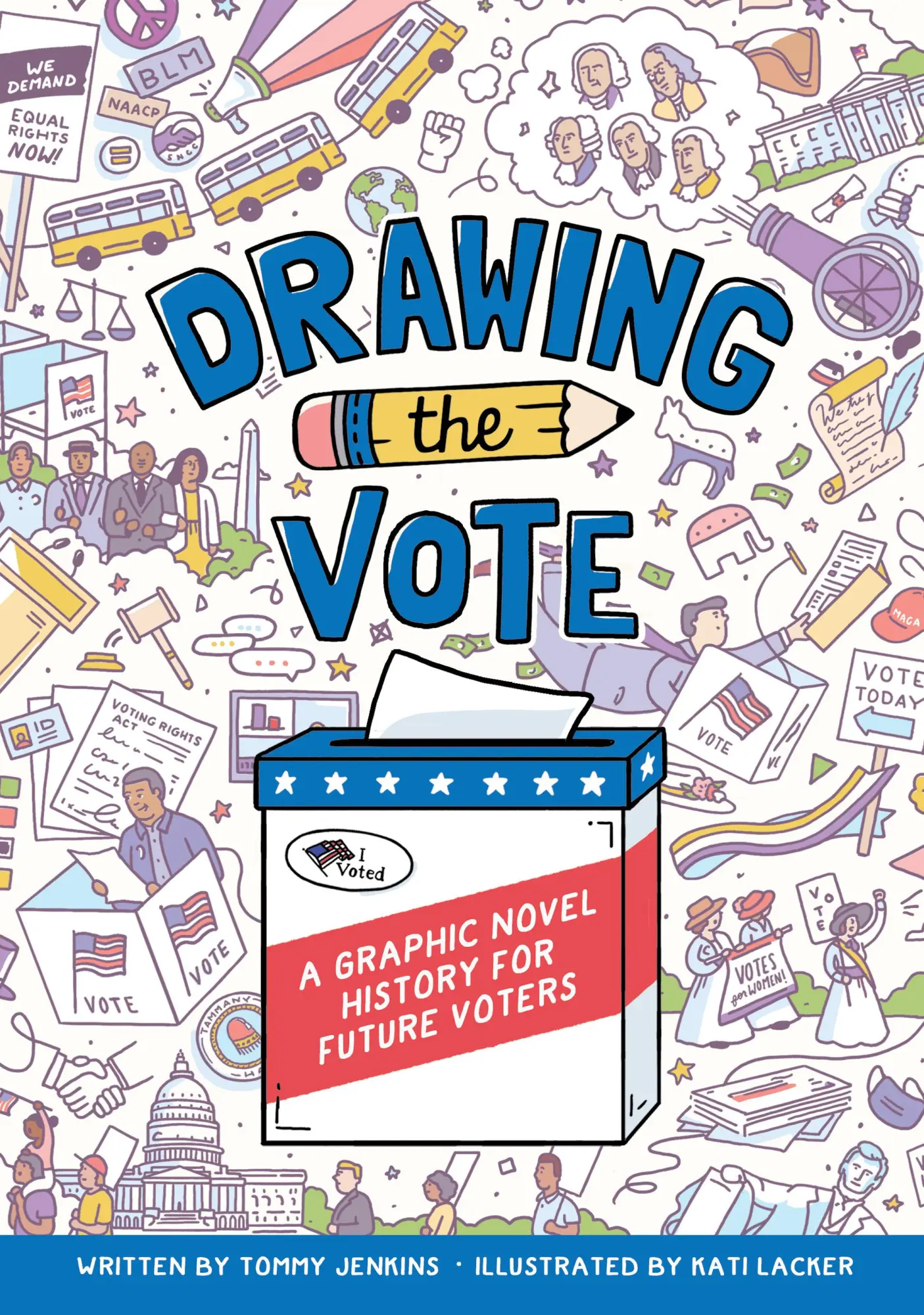 Cover: 9781419739996 | Drawing the Vote | A Graphic Novel History for Future Voters | Jenkins
