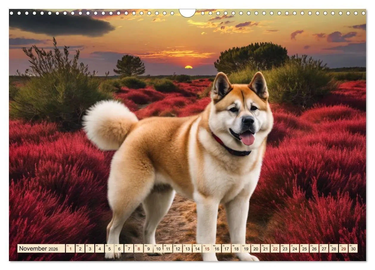 Bild: 9783457399996 | Akita Inu - Inbegriff der Treue (Wandkalender 2026 DIN A3 quer),...