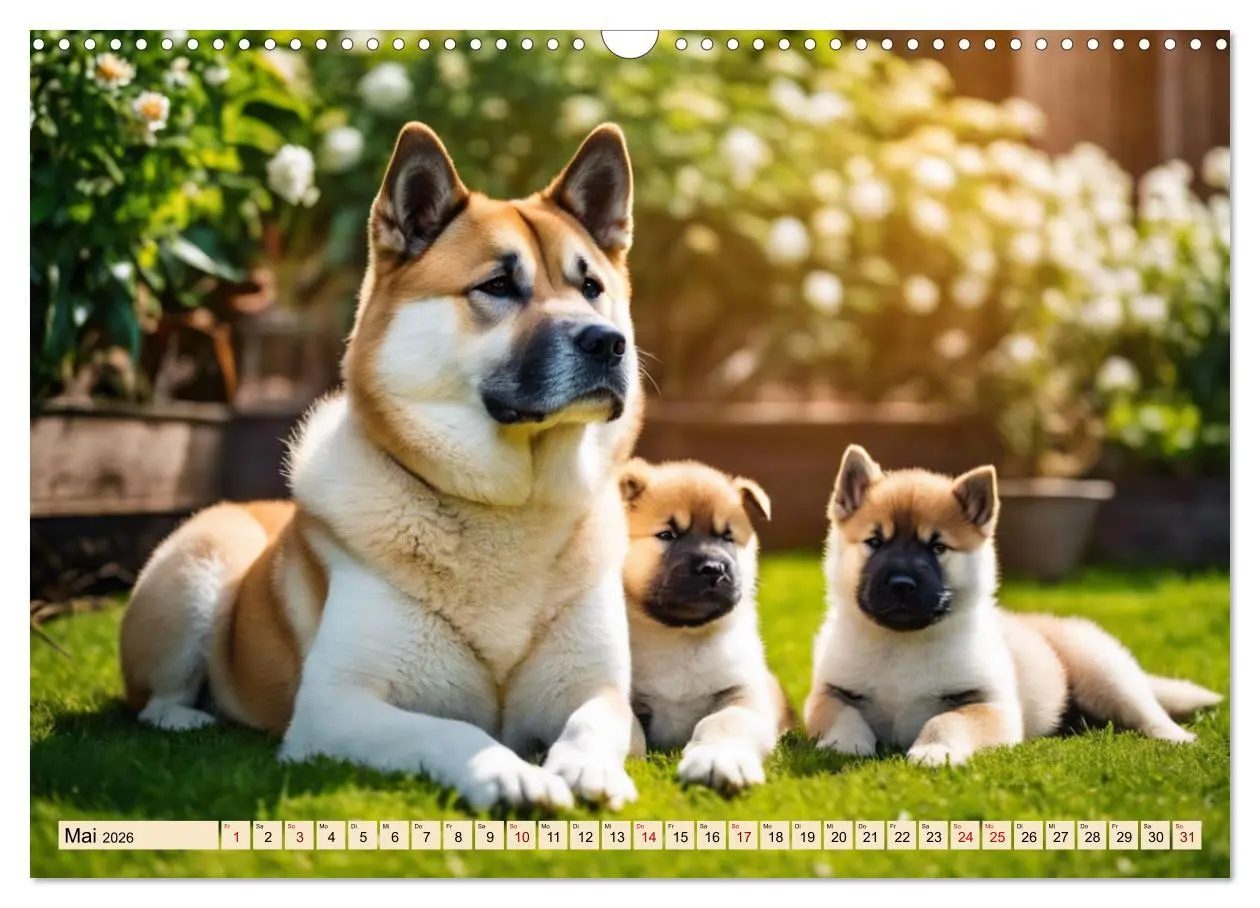Bild: 9783457399996 | Akita Inu - Inbegriff der Treue (Wandkalender 2026 DIN A3 quer),...