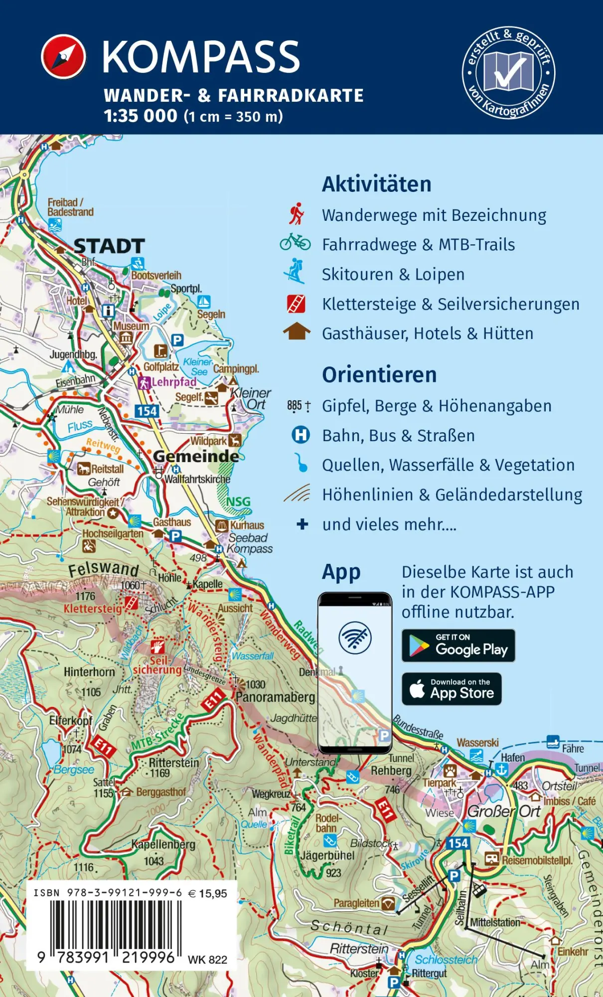 Rückseite: 9783991219996 | KOMPASS Wanderkarten-Set 822 Bonn, Siebengebirge, Ahrtal (2 Karten)...