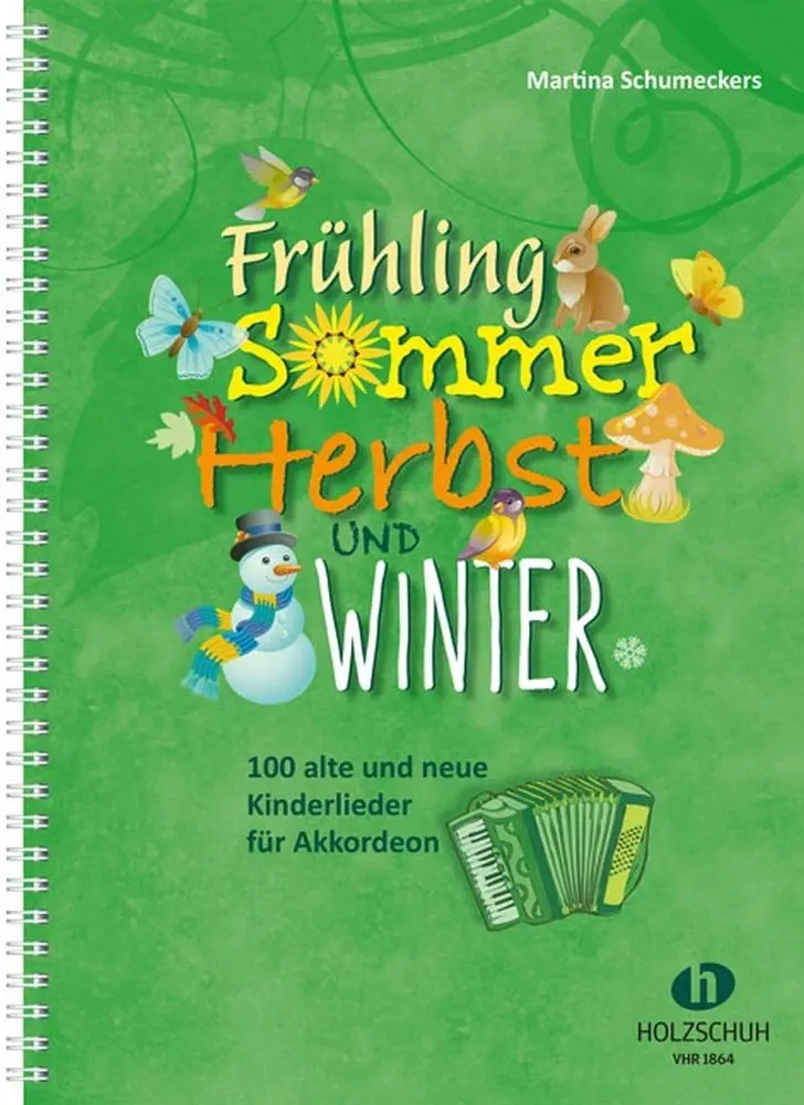 Cover: 9790201309996 | Frühling, Sommer, Herbst und Winter für Akkordeon (mit Texten und...