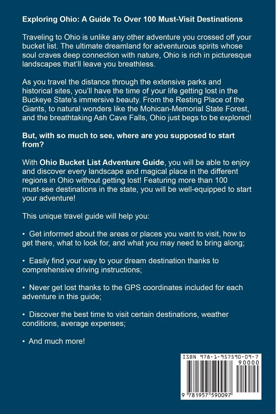 Rückseite: 9781957590097 | Ohio Bucket List Adventure Guide | Cynthia Brandt | Taschenbuch | 2022