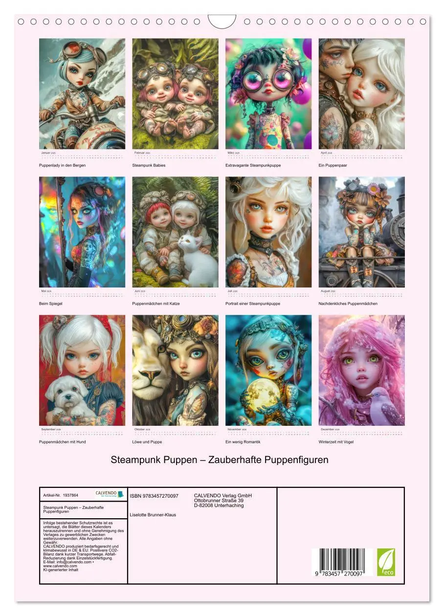 Bild: 9783457270097 | Steampunk Puppen - Zauberhafte Puppenfiguren (Wandkalender 2026 DIN...