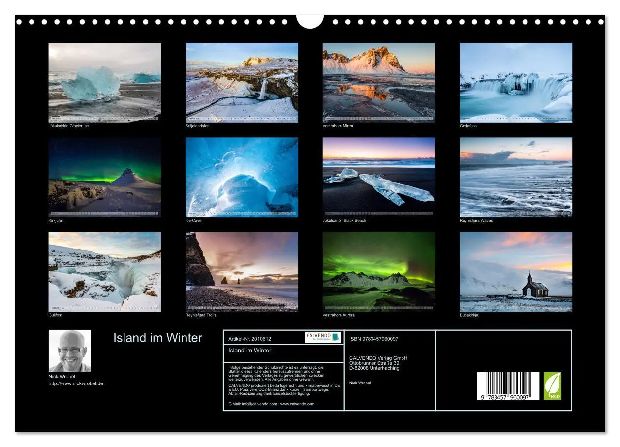 Bild: 9783457960097 | Island im Winter (Wandkalender 2026 DIN A3 quer), CALVENDO...