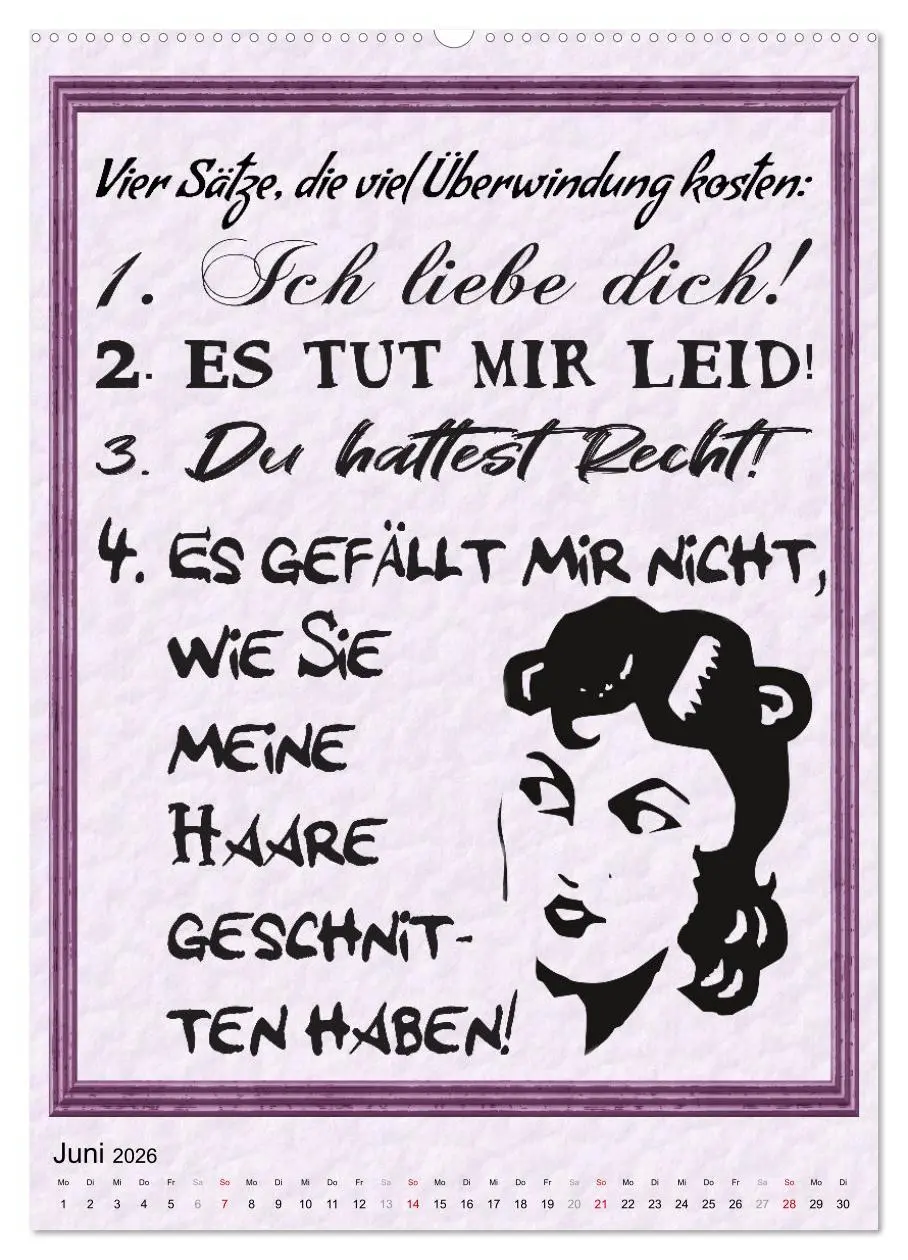 Bild: 9783516360097 | Friseur-Sprüche (hochwertiger Premium Wandkalender 2026 DIN A2...