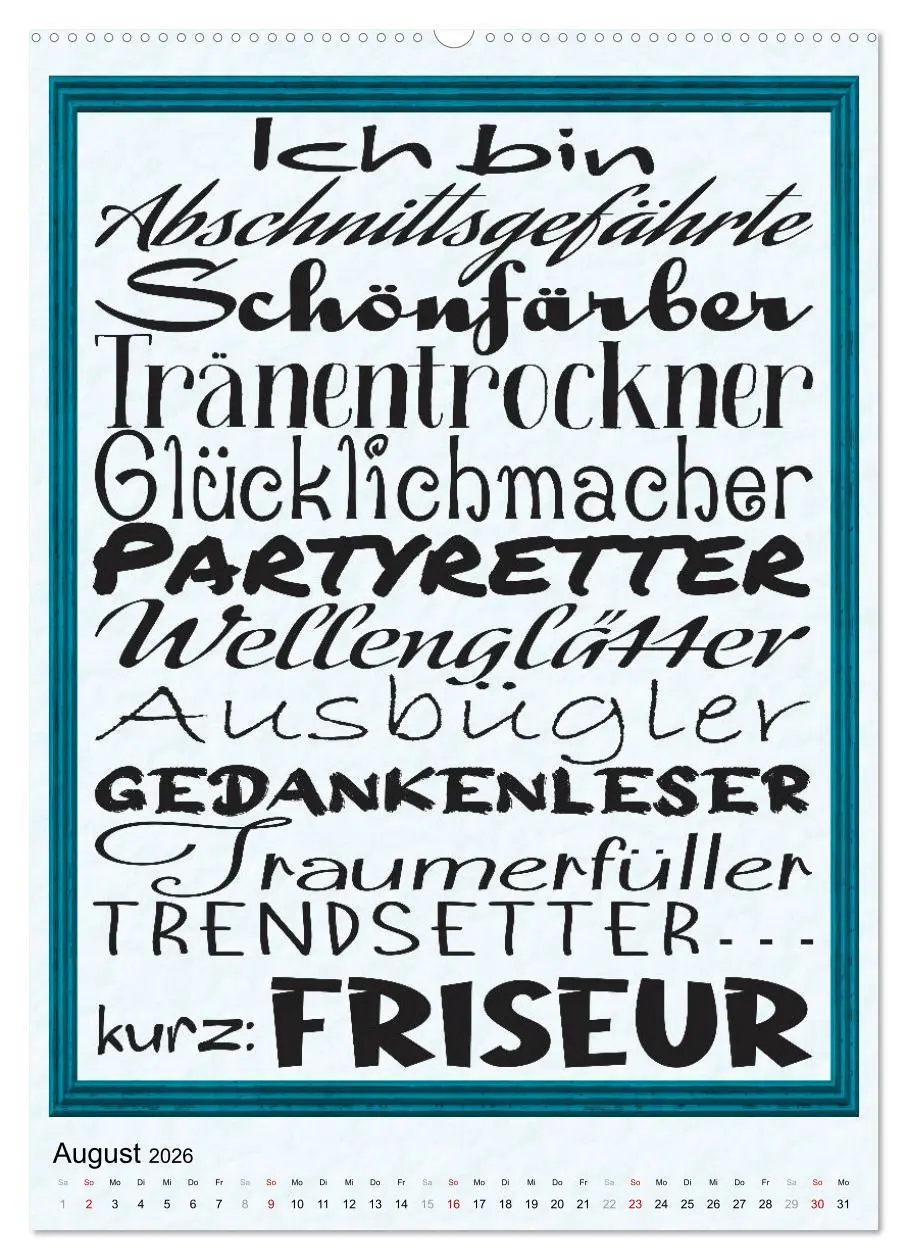 Bild: 9783516360097 | Friseur-Sprüche (hochwertiger Premium Wandkalender 2026 DIN A2...